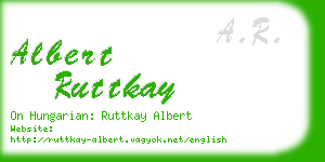 albert ruttkay business card